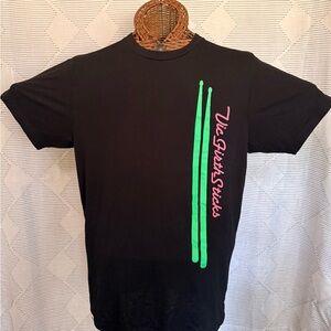 Vic Firth Drumsticks Graphic Tee Black Neon Music Shirt Large